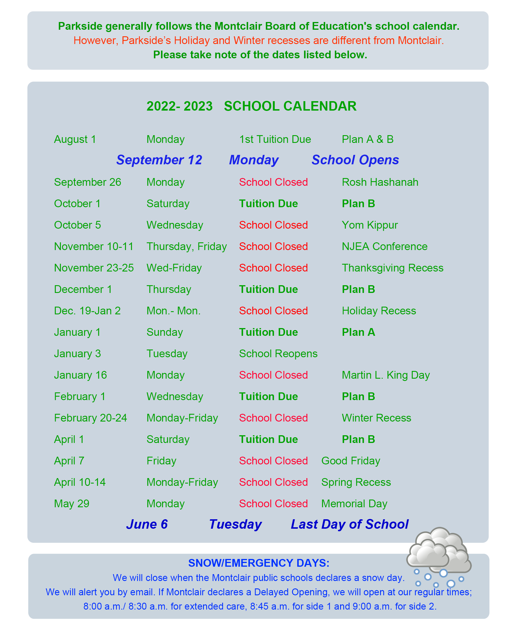 Calendar